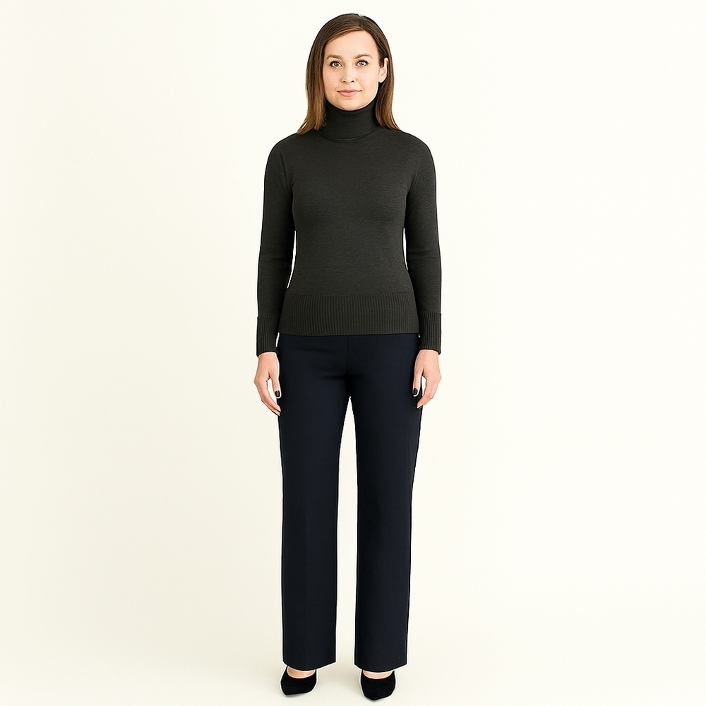 Vince Classic Office Organic Preppy Acadamia Grey Wool Trousers - Women's